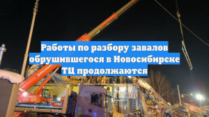 Работы по разбору завалов обрушившегося в Новосибирске ТЦ продолжаются