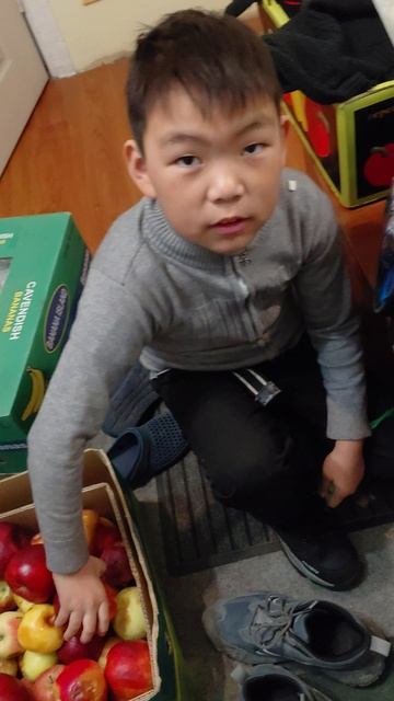 Утром в школу.