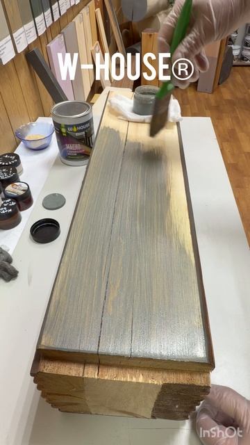 Масло для дерева с воском, цвет серая белка, наносим кистью. Качество от W-House смотреть онлайн