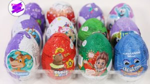 12 разных серий в Сюрпризах! Шоколадные яйца с игрушками: Киндер Сюрприз, Мега Секрет и др.