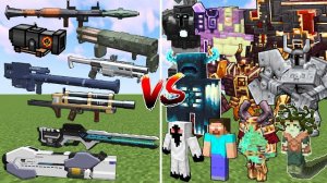 Какой самый мощный пистолет сможет победить БОССОВ В МАЙНКРАФТЕ