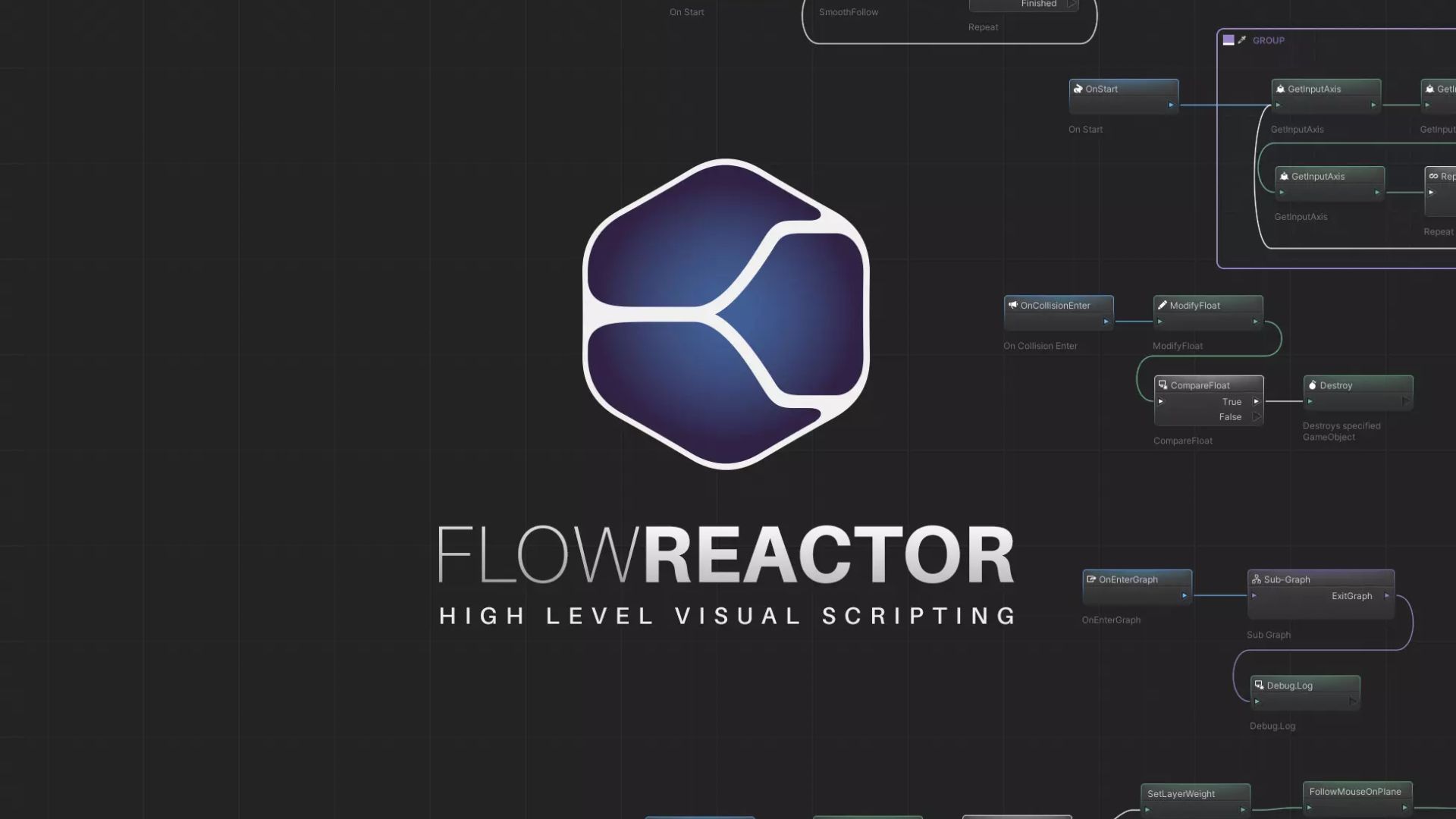 Asset Unity - FlowReactor - High level visual scripting (Высокоуровневый визуальный скриптинг) смотреть онлайн