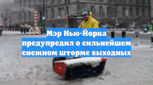 Мэр Нью-Йорка предупредил о сильнейшем снежном шторме выходных