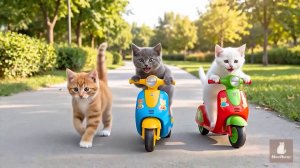 Котик и мопед