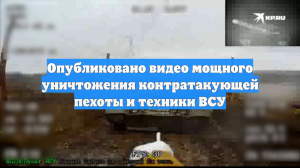 Опубликовано видео мощного уничтожения контратакующей пехоты и техники ВСУ