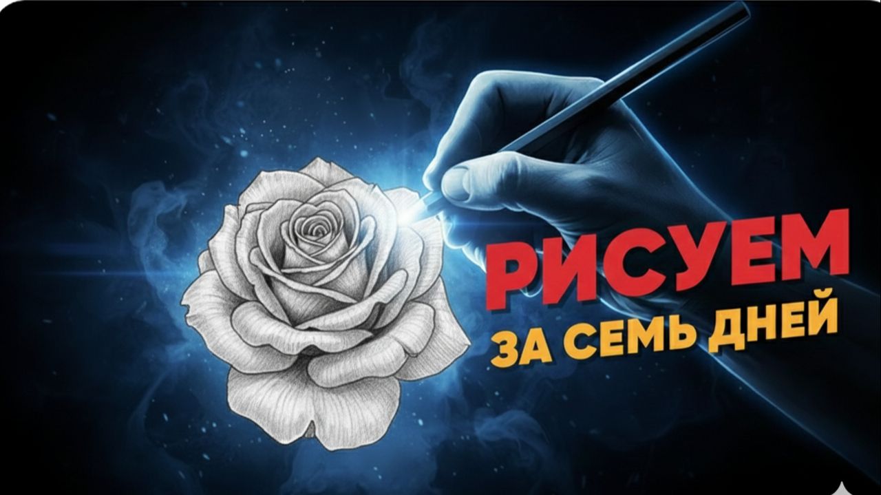 Рисуем за семь дней День 5 Роза