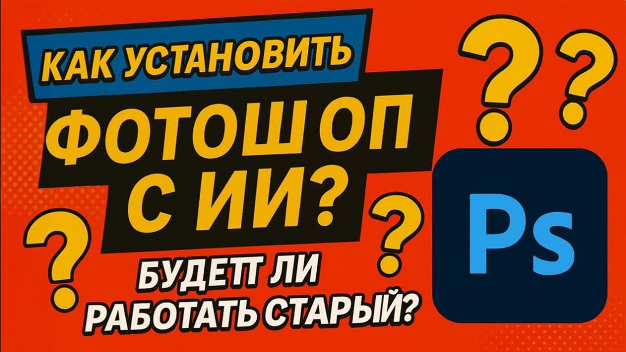 Как установить фотошоп с ИИ и будет ли работать старый ФШ смотреть онлайн