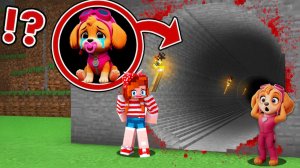 😮 Я И ЩЕНЯЧИЙ ПАТРУЛЬ НАШЛИ СТРАШНЫЙ ТОННЕЛЬ  в МАЙНКРАФТ