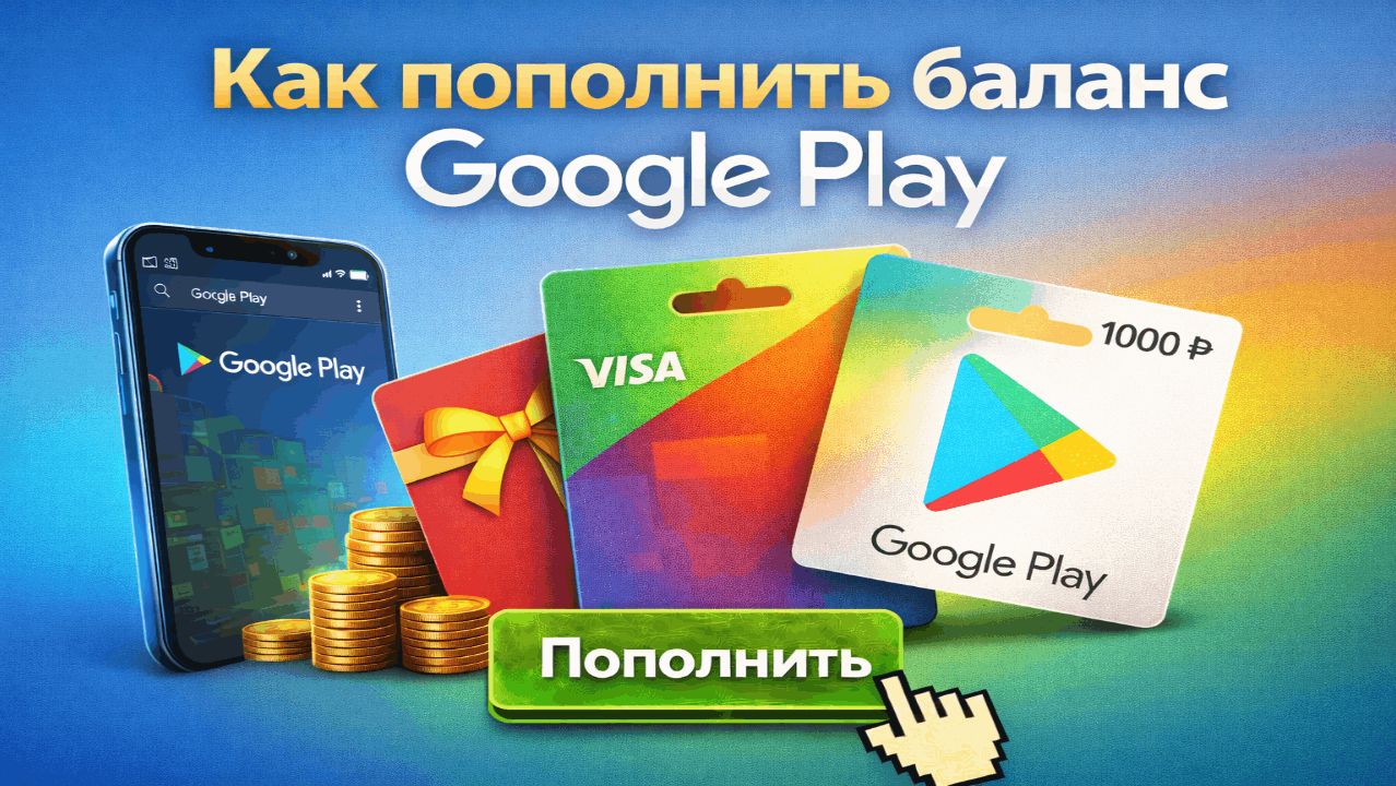 Как пополнить баланс Гугл Плей в России быстро и без рисков смотреть онлайн