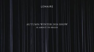 Показ мужской коллекции Lemaire осень-зима 2026-2027