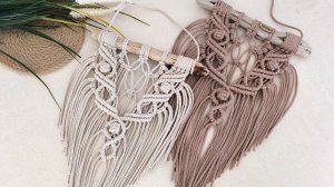 Плетём стильное декоративное панно Макраме / Быстро, просто и дёшево / Подробный мастер-класс