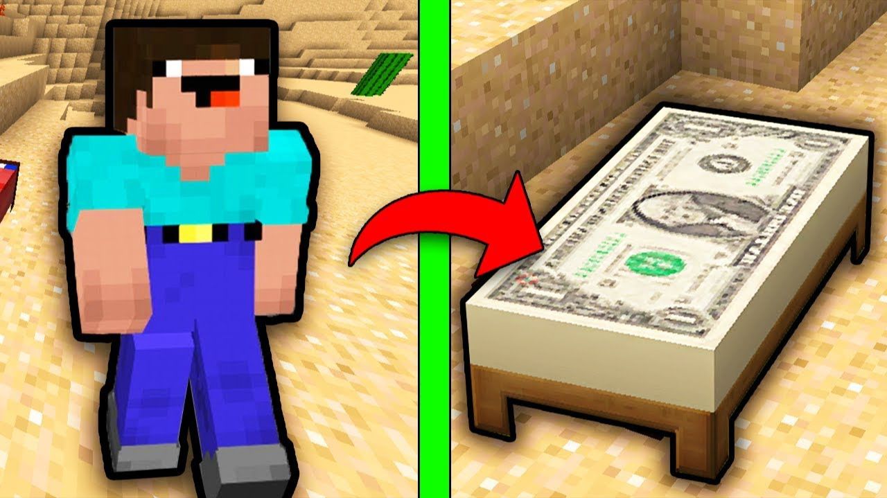 НУБ ЗАЩИЩАЕТ КРОВАТЬ ИЗ ДЕНЕГ В МАЙНКРАФТ БЕД ВАРС НУБИК ПРОТИВ ТРОЛЛИНГ ЛОВУШКА MINECRAFT Мультик смотреть онлайн