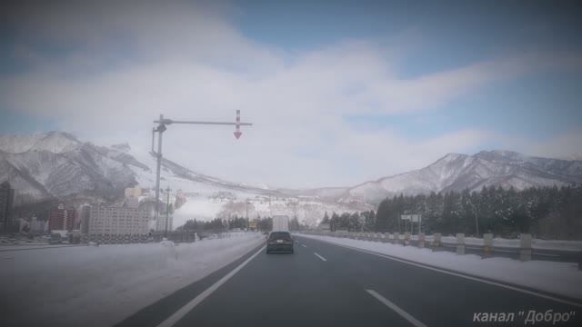 Поездка по японскому шоссе 4 км от Такасаки до Ниигаты через Канэцу. смотреть онлайн