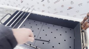 Мангал № 0311/44мм, мангал 4 мм с колосником 4 мм и столиком, и ручками на мощной станине