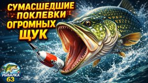 СУМАСШЕДШИЕ ПОКЛЕВКИ ОГРОМНЫХ ЩУК 👍 Рыбалка на небольшом водоеме