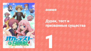 Дурак, тест и призванные существа 1 сезон 1 серия (аниме-сериал, 2010)