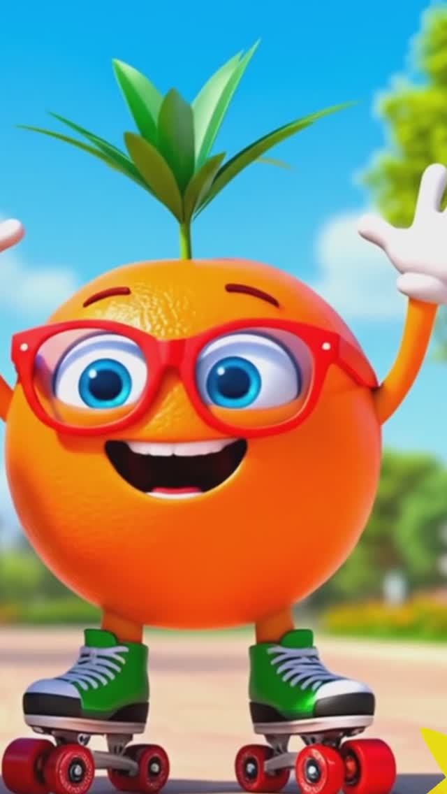 Весёлые Фрукты на роликах + Мультики и Песенки для Детей + Учим Фрукты и чем они полезны смотреть онлайн