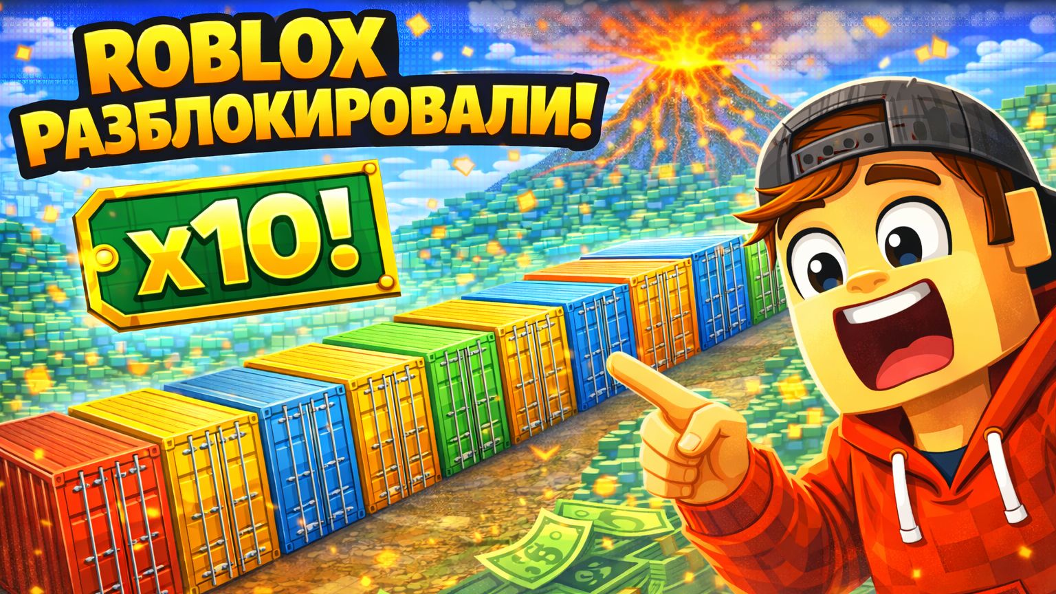 ROBLOX РАЗБЛОКИРОВАЛИ! Купил 10 контейнеров подряд… ЧТО ВЫПАЛО?! смотреть онлайн