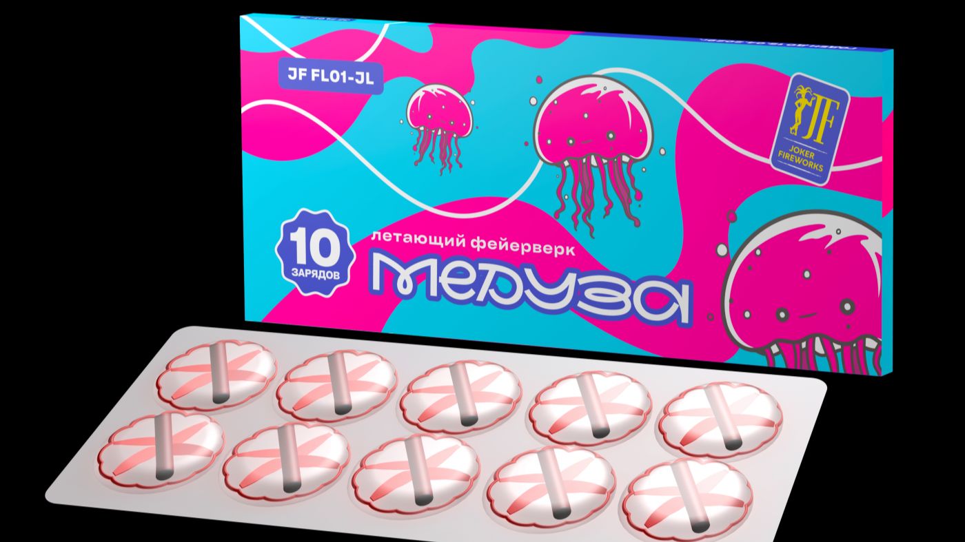 Летающий фейерверк "Медуза" - JF FL01-JL смотреть онлайн