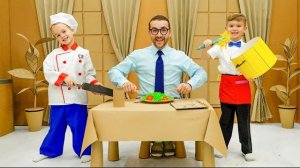 Приключение в картонном кафе для детей.