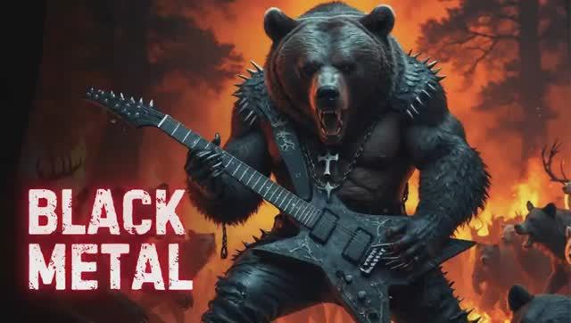 Инструментальные Блэк-энд-ню-метала высвобождают брутальные гитарные риффы смотреть онлайн