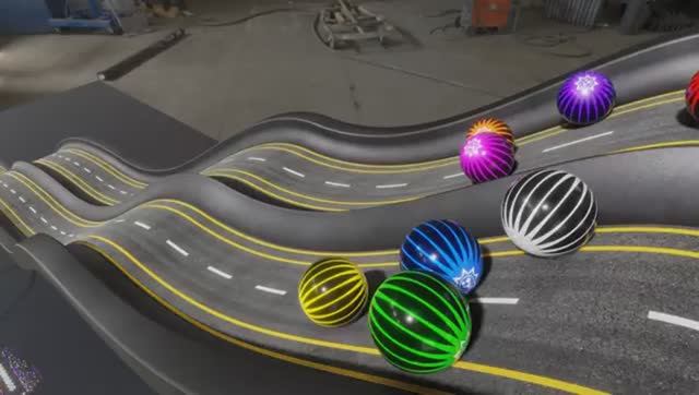 ШАРИКИ КАТЯТСЯ ПО ДЕРЕВЯШКАМ asmr Мультик про шарики ДЕТЯМ ГОНКА Шариков НЕОНОВЫЕ смотреть онлайн