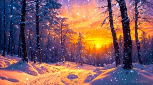 ❄️ ЗИМНЯЯ УСПОКАИВАЮЩАЯ МУЗЫКА ДЛЯ СНА 🎵 ЛЕСНАЯ РАССЛАБЛЯЮЩАЯ МУЗЫКА ДЛЯ ДУШИ В ЛУЧАХ ЗАКАТА