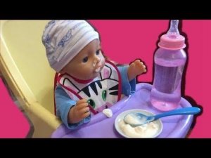Играю с БЭБИ БОРНОМ. Кормлю и укладываю спать! Children plays with doll.