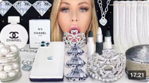 Съедобный БРАСЛЕТ АСМР ТИФФАНИ, ДУХИ CHANEL, ПЕЧЕНЬЕ С ЧЕРНЫМ КУНЖУТОМ MUKBANG