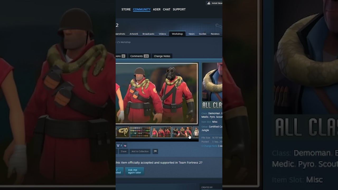 Шарф - ЗМЕЯ #shorts #teamfortress2 #tf2 #ader #тф2 смотреть онлайн