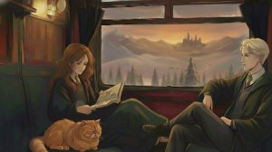 Драмиона АСМР купе старост, мурчание кота звук поезда для сна