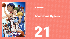 Баскетбол Куроко 1 сезон 21 серия (аниме-сериал, 2012)