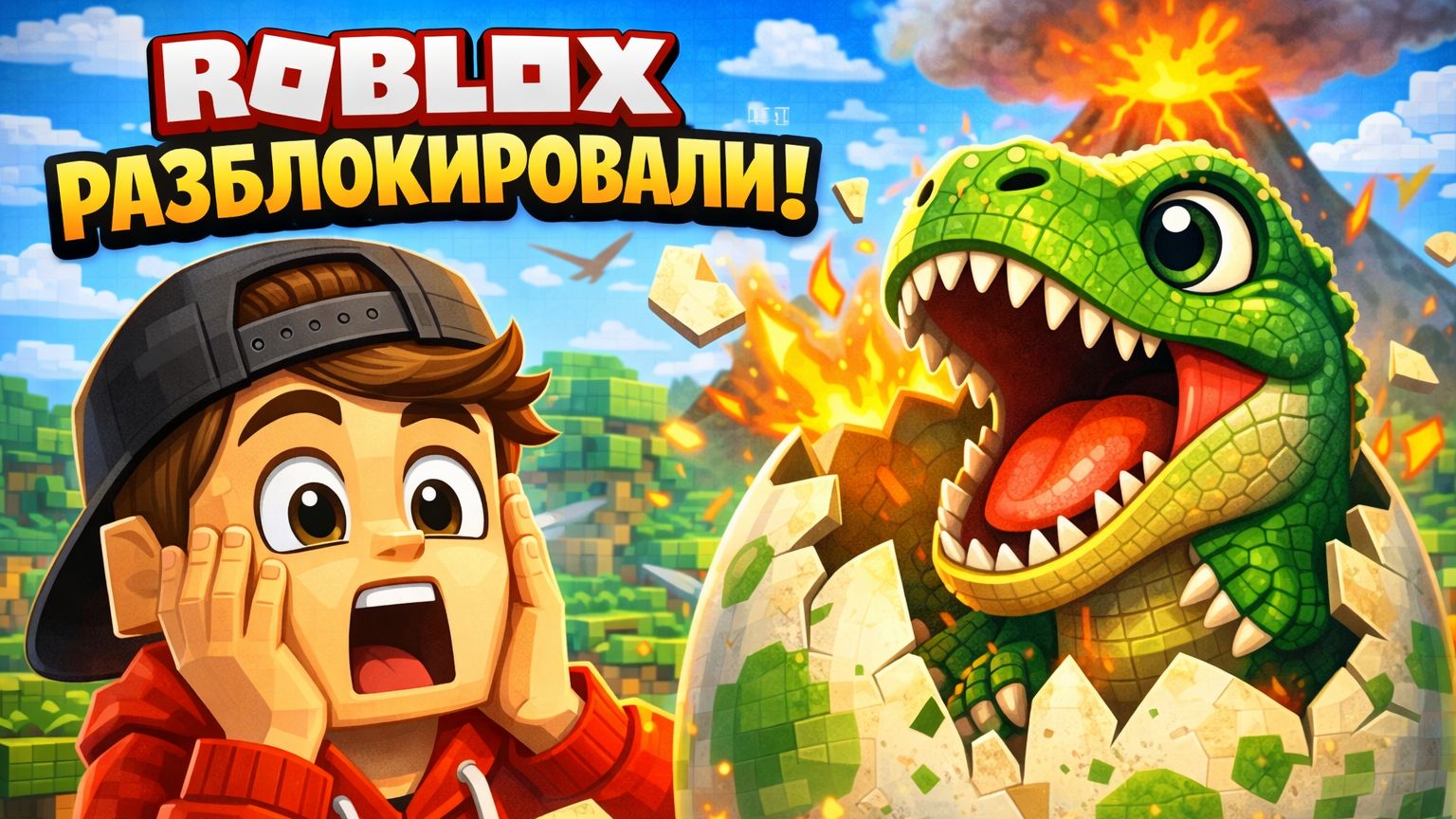 РОБЛОКС РАЗБЛОКИРОВАЛИ! МОЙ ДИНОЗАВР СИЛЬНЕЕ ВСЕХ 😈 смотреть онлайн