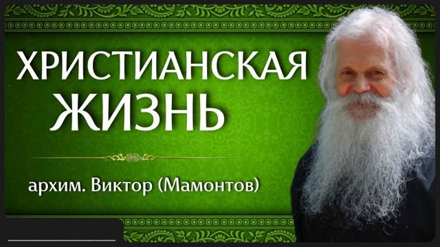 ХРИСТИАНСКАЯ ЖИЗНЬ _ архим. Виктор (Мамонтов) смотреть онлайн