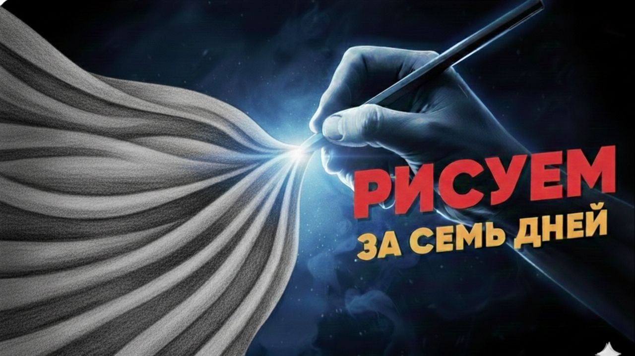Рисуем за семь дней День 4  Складки ткани