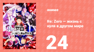 Re: Zero — жизнь с нуля в другом мире 1 сезон 24 серия (аниме-сериал, 2016)