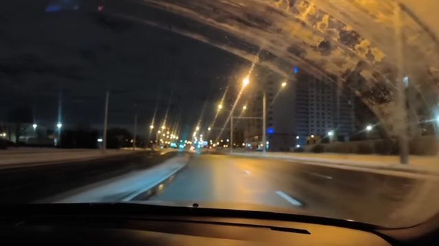 Ночной Минск из окон автомобиля. Ночные улицы Минска. #путешествие #НочнойМинск #АвтоПутешествие смотреть онлайн
