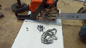 Ремонт  цепи бензопилы своими руками