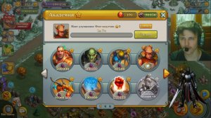 тёмный рыцарь бился с босом и прокачивал оборону и войска. 45 серия.