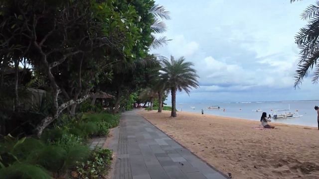 Санур Бали 2026 прогулка по пляжу Дуюнг и новой пешеходной набережной 🌴 смотреть онлайн