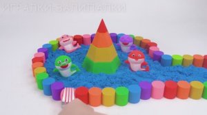 ЛЕПИМ БАССЕЙН ДЛЯ БЭБИ ШАРК ИЗ КИНЕТИЧЕСКОГО ПЕСКА ВИДЕО МУЛЬТИКИ ДЛЯ ДЕТЕЙ КАНАЛ ИГРАЛКИ-ЗАЛИПАЛКИ