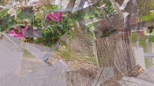 Парк с декоративными элементами в виде розовых фламинго АНАПА