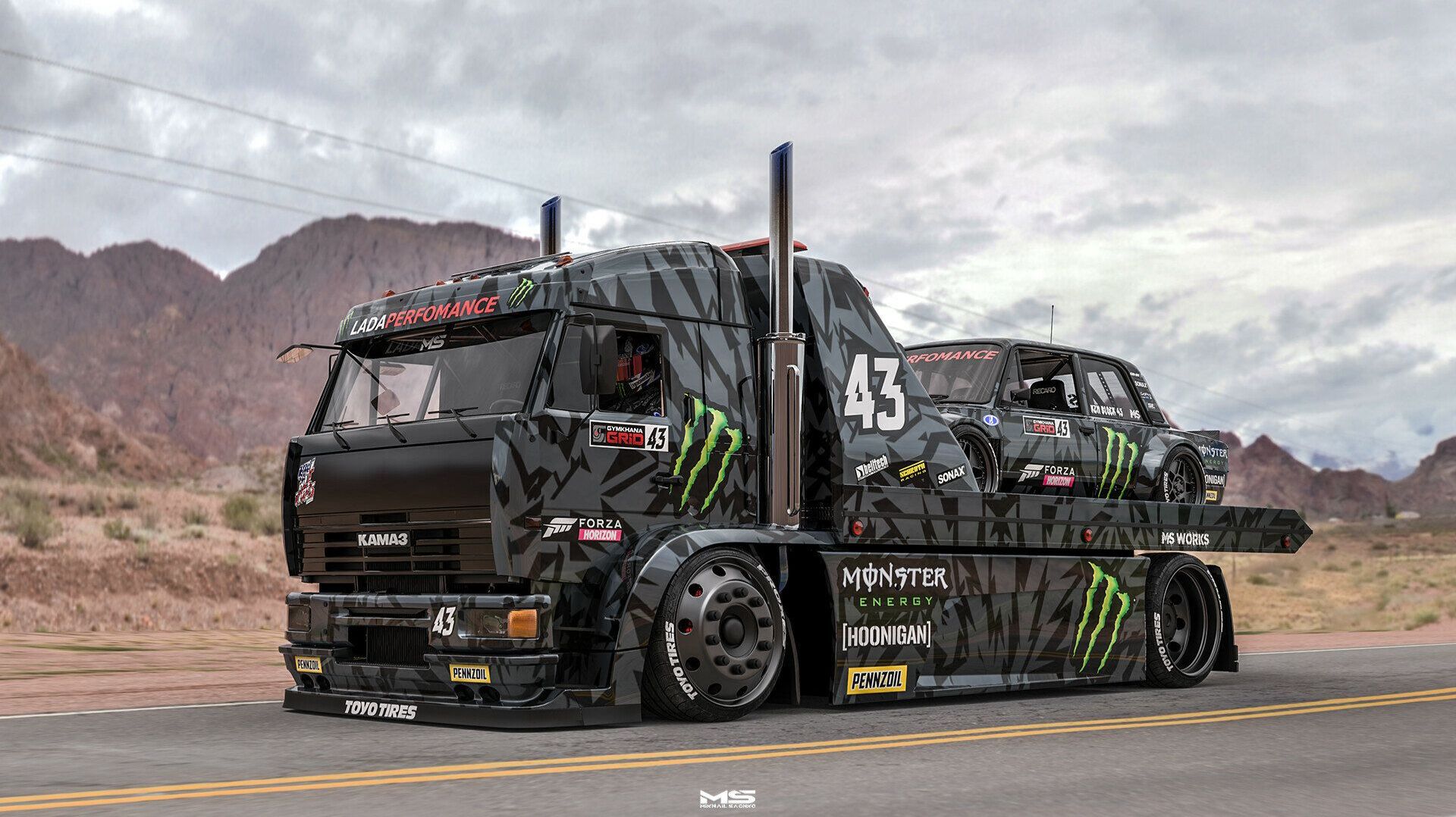 Камаз Ken Block в 64 масштабе от Street Warrior смотреть онлайн