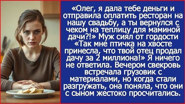 Я дала тебе деньги и отправила оплатить ресторан, а ты купил маме теплицу?! | ИСТОРИИ ИЗ ЖИЗНИ смотреть онлайн