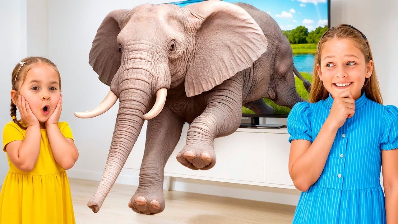 Рисуем необычными предметами — веселый пикник с Майей и Мией! смотреть онлайн