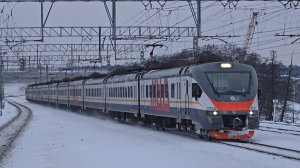 ЭП2Д-0129 поезд №6124 Москва-Голутвин и хвостик 102-го на ЭП20 | Красково