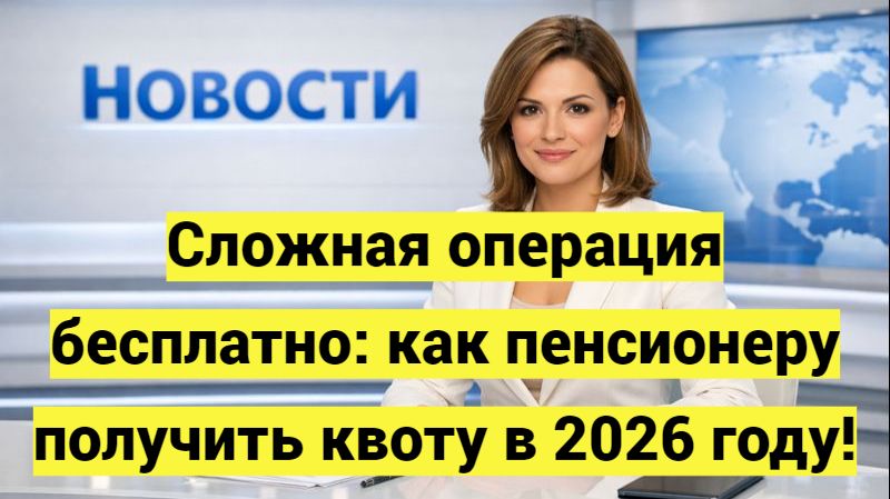 Как пенсионеру оформить квоту на сложную операция в 2026 году! смотреть онлайн