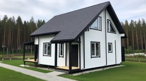 Уютный дом с мансардным этажом из двойного бруса — эконом-класс, тёплый и красивый