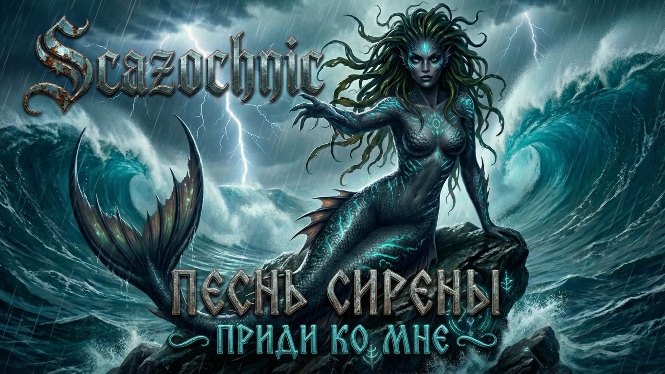 Scazochnic - Песнь сирены. Приди ко мне | Heavy metal | авторские стихи | AI смотреть онлайн