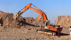 EXCAVATOR POWER_ Breaking a Hill like a Pro!